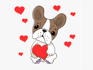 Dog Holding A Heart - Easy Dog Drawing