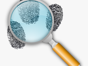 Fingerprint Search With Slight Magnification - Magnifying Glass With Fingerprints