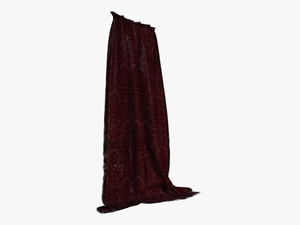 Deep Red Curtains Cut - Curtains Side View Png