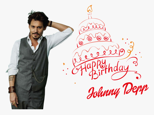 Johnny Depp Png File - Happy Birthday Abhinav Cake