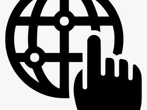 Hand Touch Globe - Icon