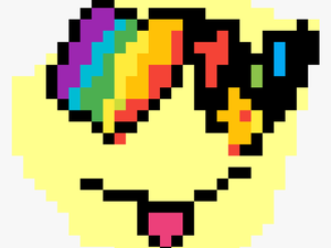 Emoji Rainbow Loving Face - Drop Of Blood Pixel Art