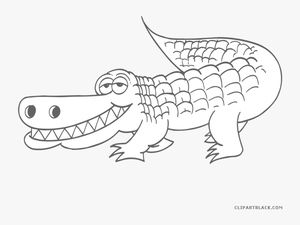 Gator Clipart Zoo Animal - Alligator Clipart Black And White Png