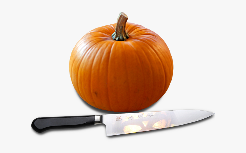 Pumpkin With Knife Png