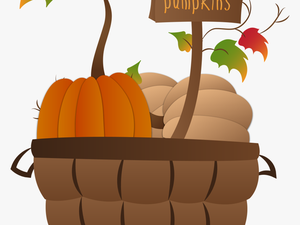 Pumpkin Basket Fall Clipart Clip Art - October Clipart