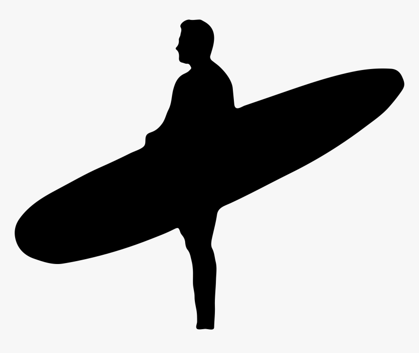 Man Holding Surfboard Silhouette
