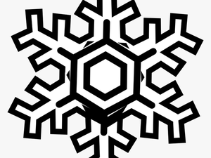 Simple Snowflake Png Black And White - Snowflake Clip Art