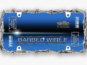 Barb Wire License Plate