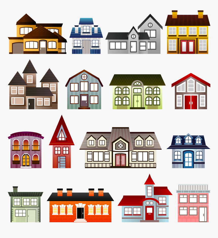 Victorian Homes Clipart - Houses