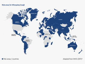 Travellers Whooping Cough - World Map Mono Color