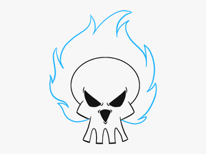 How To Draw Flaming Skull - Skulls Day Of The Dead Easy Tracings