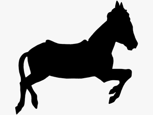 Horse Silhouette Mule Carousel - Small Black Horse Png