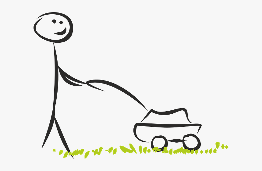 Clip Art Your Lawn Advice And - Stick Figure Lawn Mower