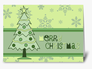 Modern Christmas Tree Merry Christmas Greeting Card - Christmas Tree