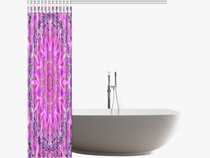 Lavender Lace Abstract Pink Light Love Lattice - Shower Curtain
