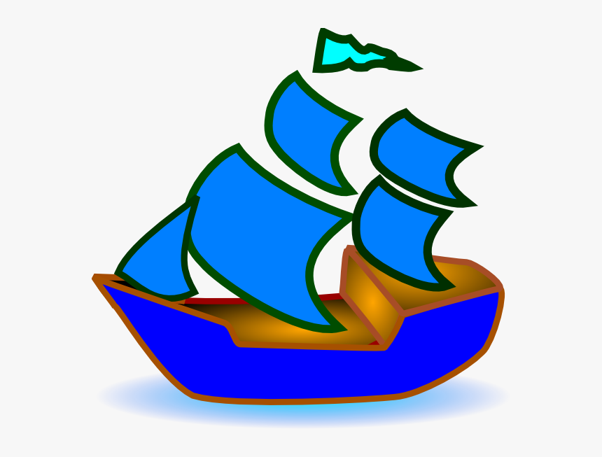 Blue Boat Svg Clip Arts - Blue B