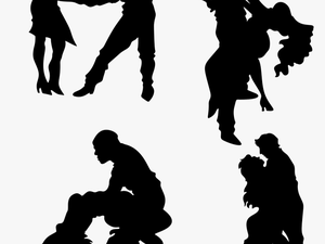 Silhouette Couples Dancing
