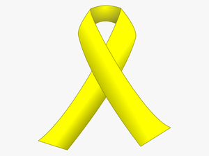 Yellow Ribbon Svg Clip Arts - Yellow Bone Cancer Ribbon