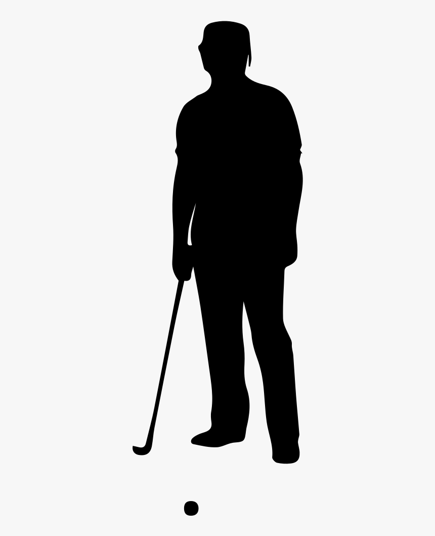 Golfing Clipart Golf Equipment - Golfer Standing Silhouette