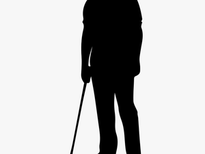 Golfing Clipart Golf Equipment - Golfer Standing Silhouette