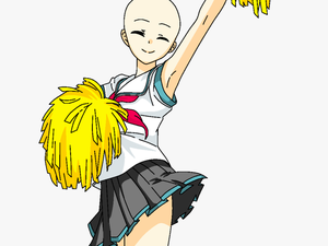 Base Svg Cheer - Anime Girl Cheerleader Base