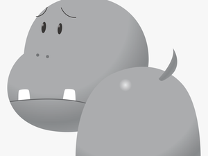 Transparent Baby Hippo Png - Gey Baby Hippo Clipart Png