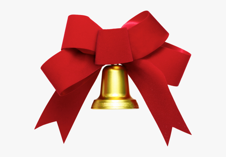 Golden Bell Red Ribbon Free Png 