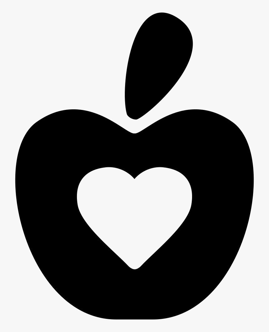 Healthy Food Symbol Of An Apple With A Heart - Letter O As An Apple