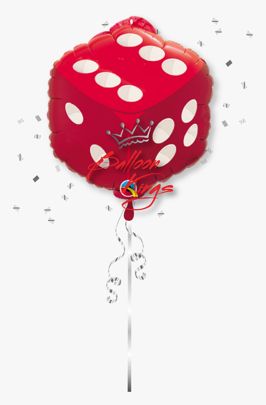 Transparent Red Dice Clipart - Casino Foil Balloons