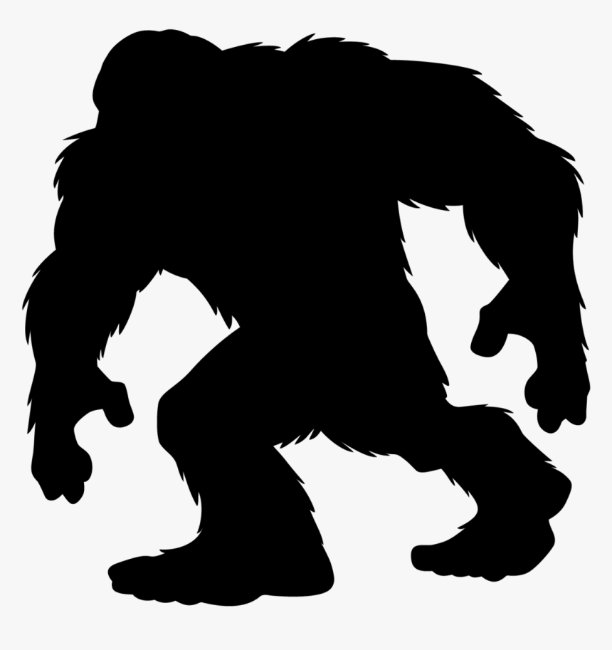 Walking Bigfoot Silhouette Sticker - Bigfoot Clipart