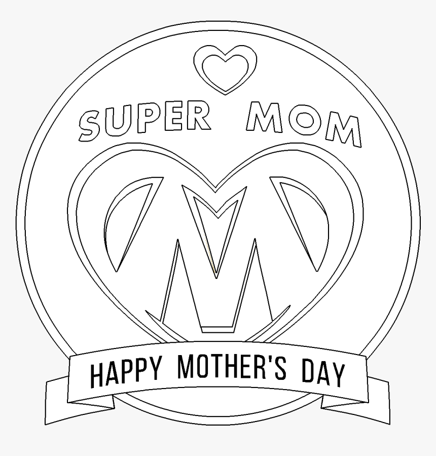 Supermom Logo Coloring - Emblem