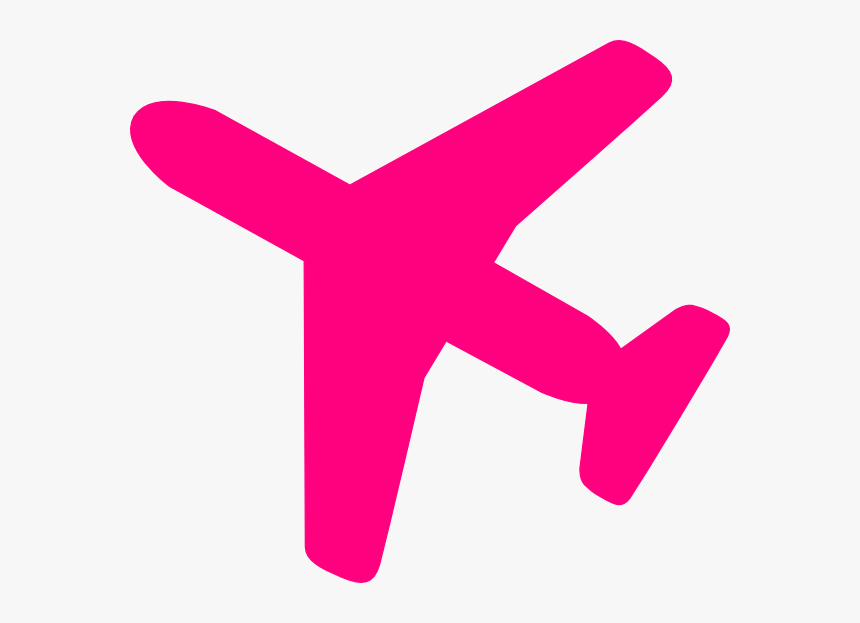 Pink Clip Art At - Airplane Clip