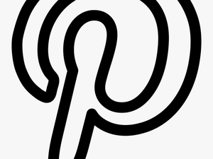 Pinterest Outlined Logo - Vector White Pinterest Logo
