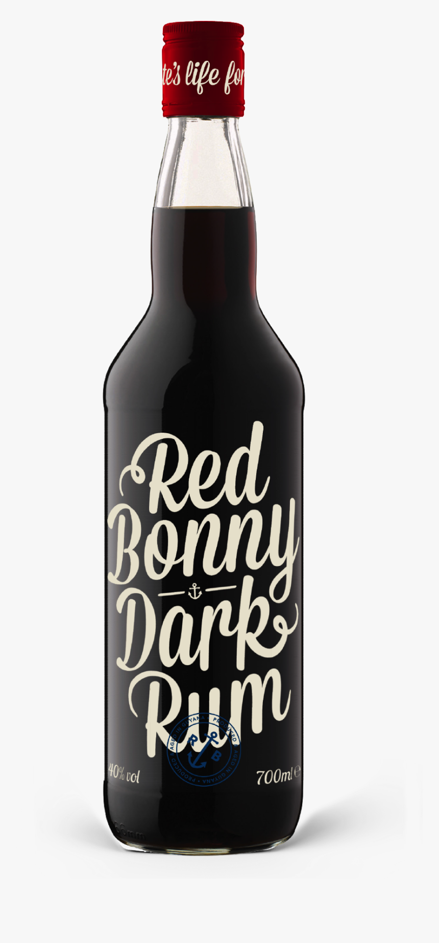 Red Bonny Dark Rum Bottle - Glas