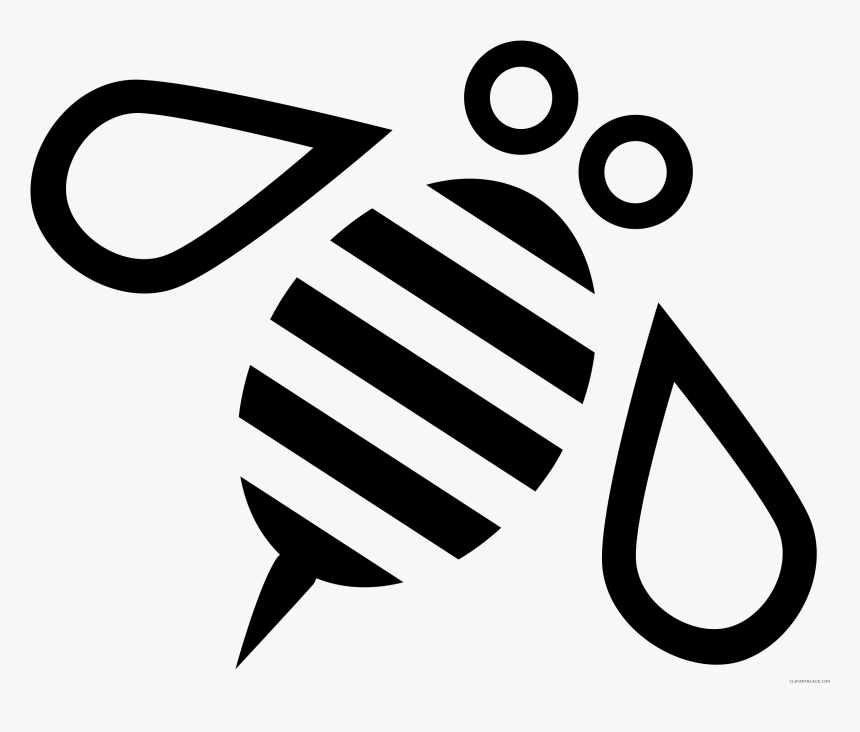 Transparent Bee Outline Png - Be