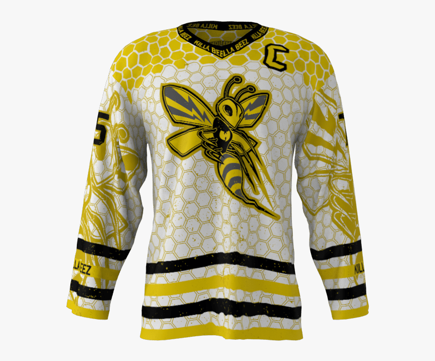 Killer Bees White Custom Hockey Jersey - Hockey Jersey