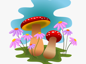 Transparent Forest Clipart Backgrounds - Clipart Mushrooms Png
