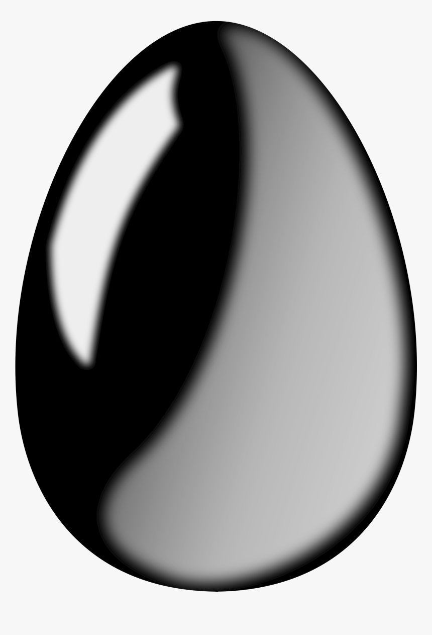 Black Egg Clipart - Circle