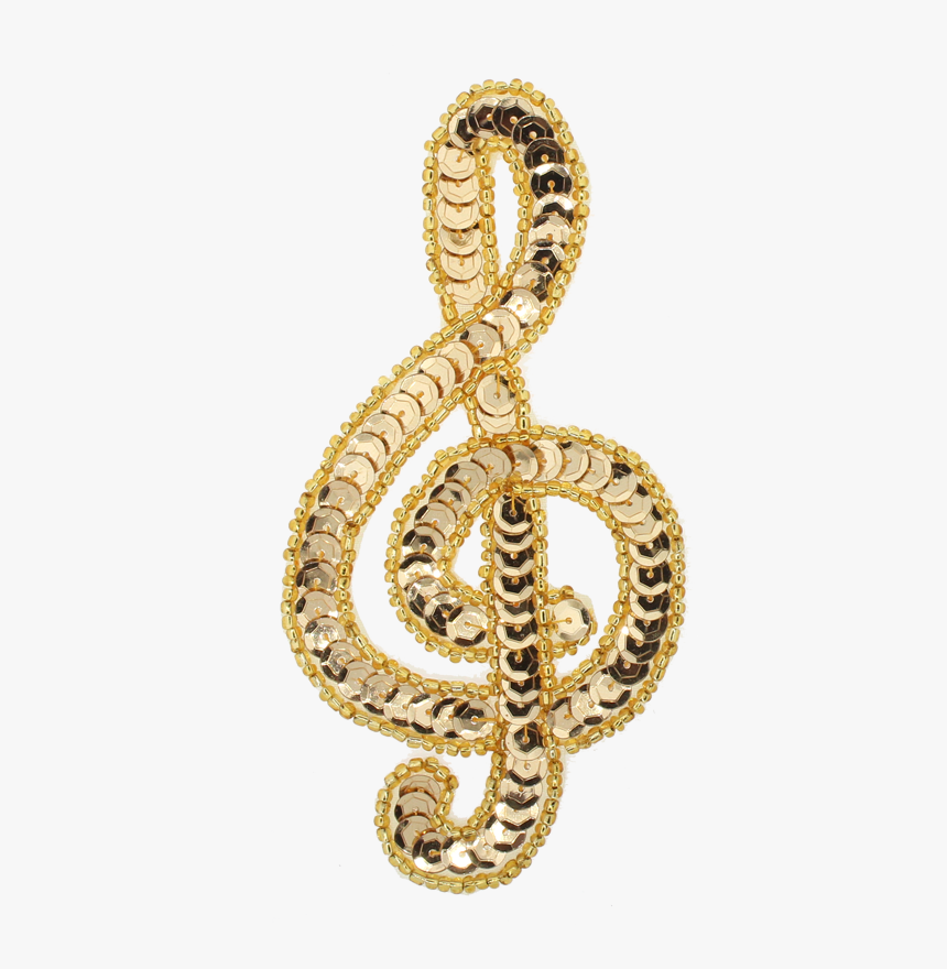 Music Note Clef Beaded & Sequin 