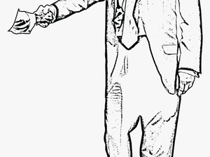 Free Clipart Of Donald Trump Shaking Hands - Black And White Outline Of Donald Trump