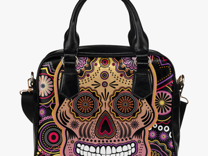 Candy Sugar Skull Shoulder Handbag - Poison Ivy Handbag