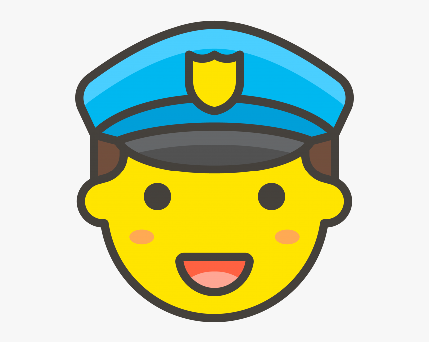 Police Man Officer Emoji - Smiley Baby Face Png
