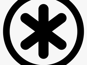 Asterisk Star Symbol In Circular Button - Bitcoin Logo Png