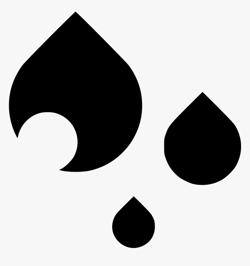Transparent Background Black Water Drops Icon