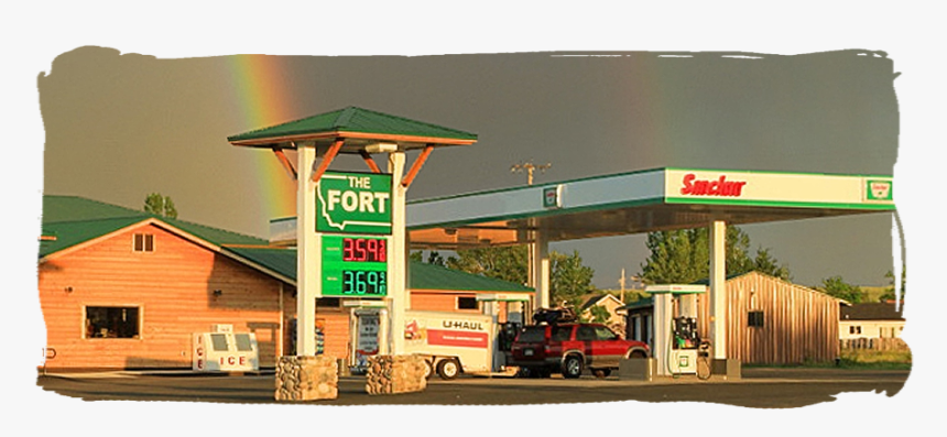 Clip Art Rainbow Gas Station - F