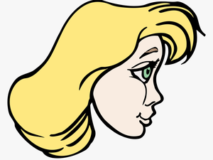 Transparent Girl Face Png - Face Side Profile Cartoon
