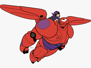 Transparent Fly Clipart - Baymax And Hiro Flying
