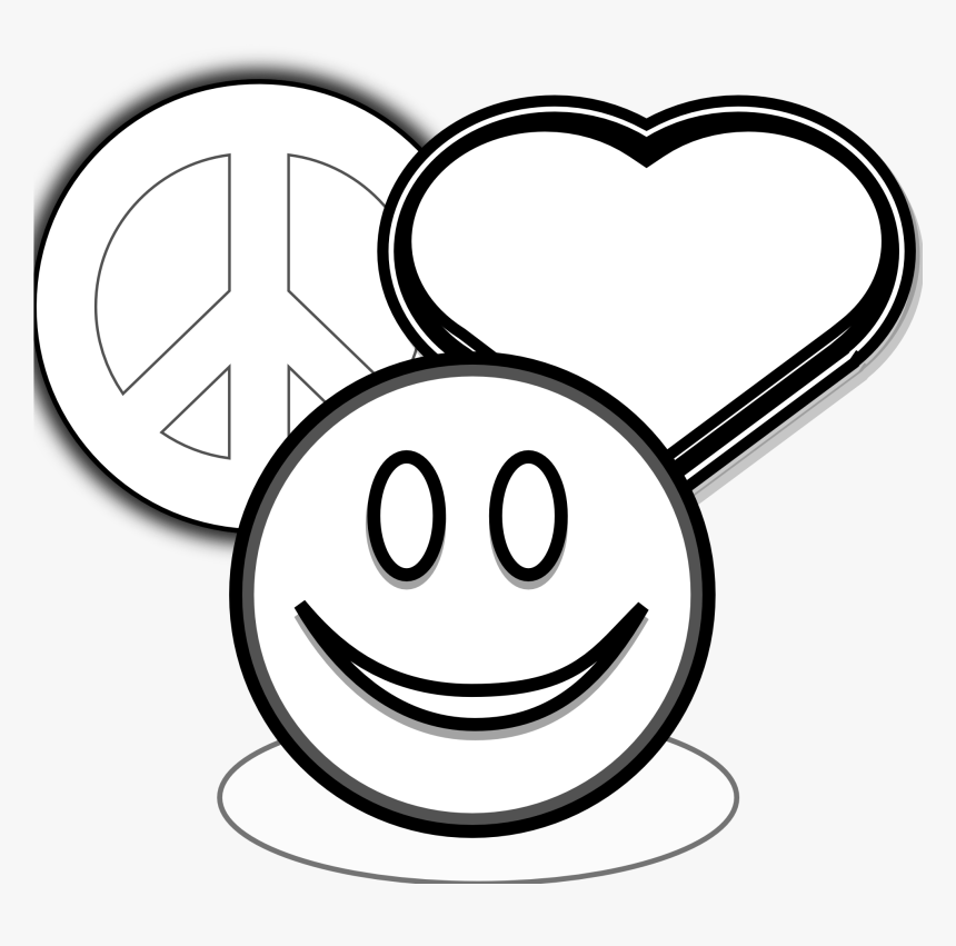 Earth Day Clipart Black And White - Love Black And White Peace