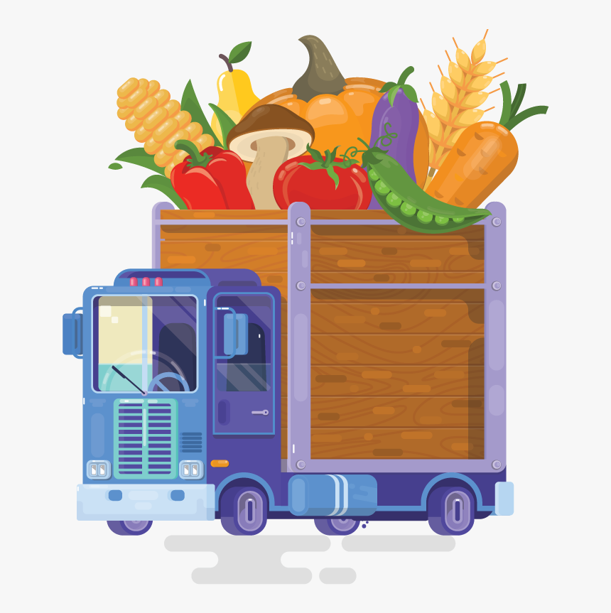 Calgary Food Bank Truck - Cartoon Food Bank