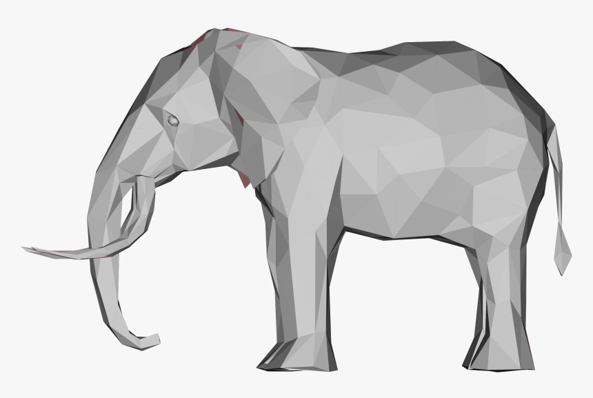 Low Poly 3d Elephant Clip Arts -